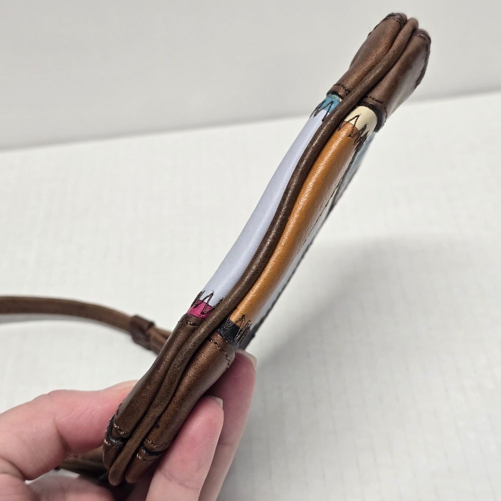 LATICO Patchwork Multicolor Leather Wristlet Boho… - image 5